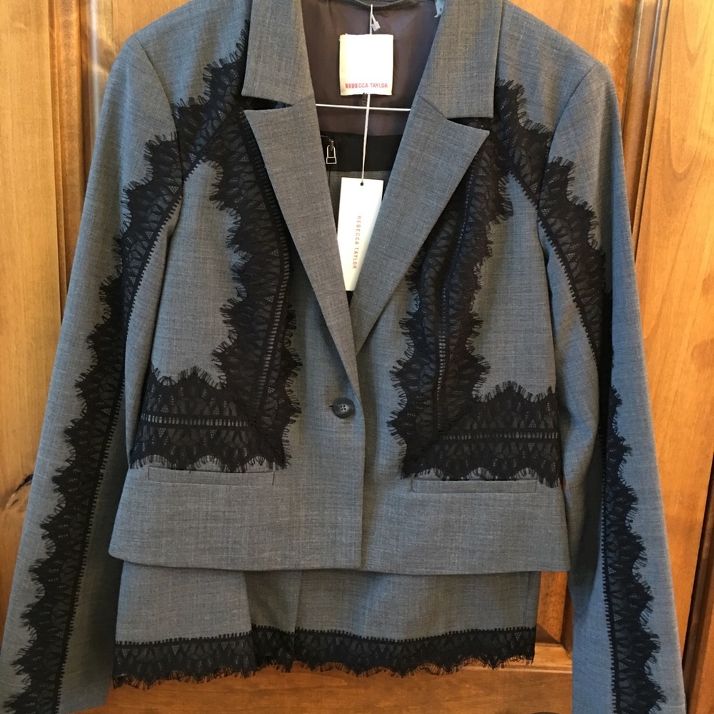 Rebecca Taylor UNIQUE Skirt Suit/Set Lace